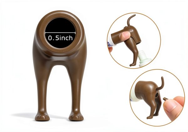 Letyet Dog Butt Toothpaste Topper Silicone Portable Kids-5