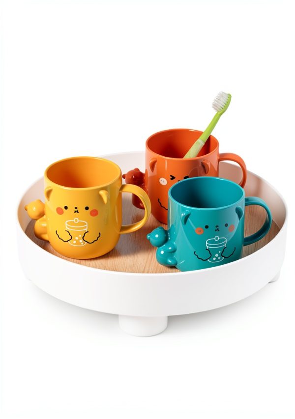 Gatuida Kids Toothbrush Cup Cartoon Design Plastic Holder-4