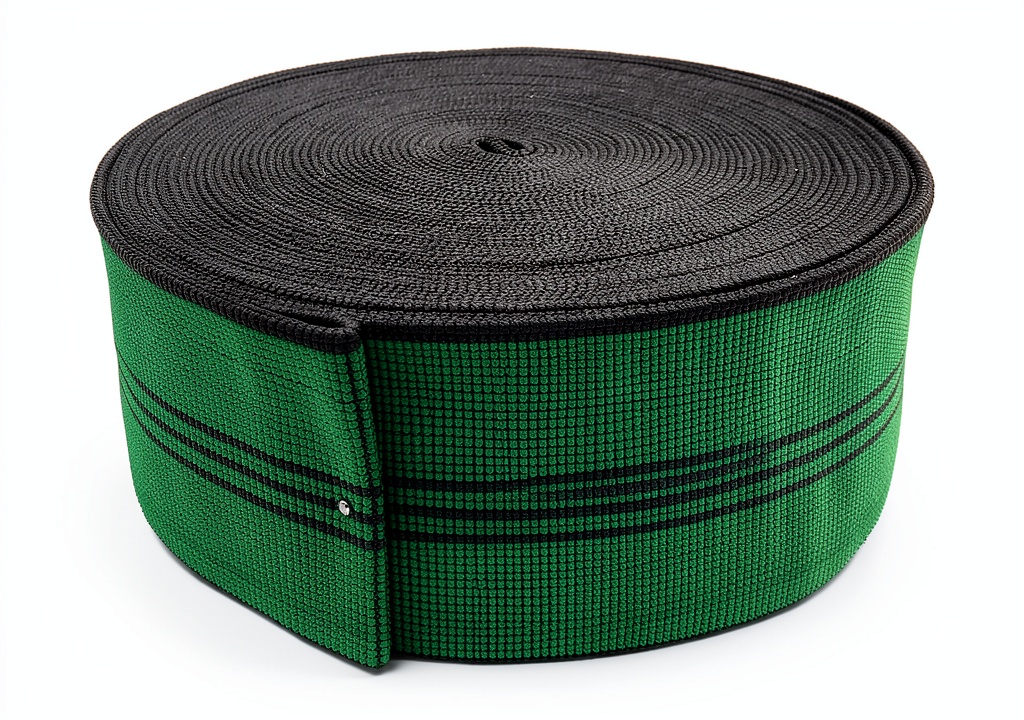 Installing Merrian Living Rubber Webbing Band for Sofa on a wooden workbench