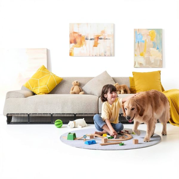Under Couch Blocker Pet Toy Barrier Elastic PP Plastic-3