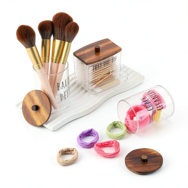 Tbestmax980 Wood Round Kids Bathroom Holder Dispenser-6