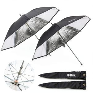 Britek 24 Black Silver Studio Lighting Umbrella-0