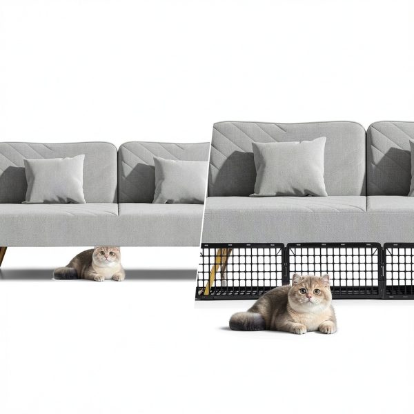 Under Couch Blocker Pet Toy Barrier Elastic PP Plastic-4