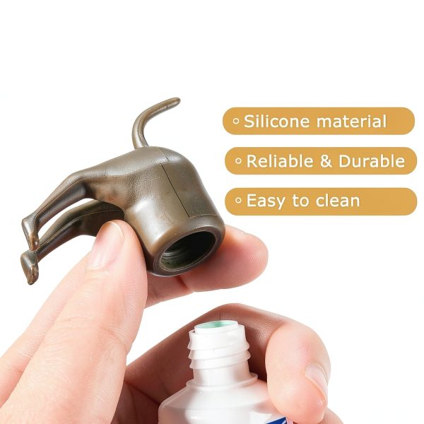 Letyet Dog Butt Toothpaste Topper Silicone Portable Kids-1