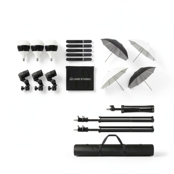 LED Photography Umbrella Kit LimoStudio 1200W-7