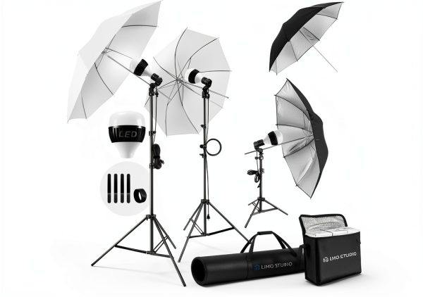LED Photography Umbrella Kit LimoStudio 1200W-0
