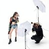 Emartinc 45W 5500K Umbrella Lighting Kit with 2x83in & 1x33in Holders-5