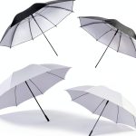 Bcolor FD-8 33" White Soft & Black Silver Umbrella Set 84cm-0