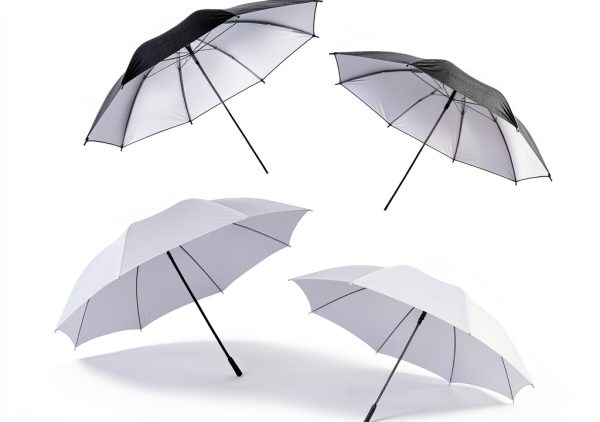 Bcolor FD-8 33" White Soft & Black Silver Umbrella Set 84cm-0