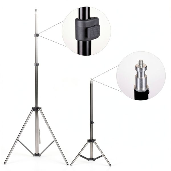 Emartinc 45W 5500K Umbrella Lighting Kit with 2x83in & 1x33in Holders-3