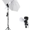 Slow Dolphin Photo Umbrella Kit with Aluminum Stands and 85W LED-3