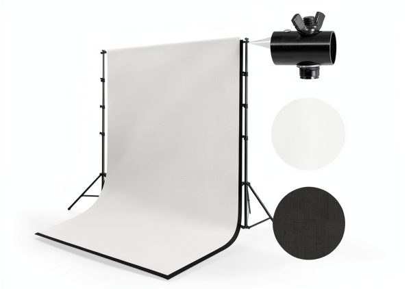 Slow Dolphin Photo Umbrella Kit with Aluminum Stands and 85W LED-4