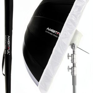 Parabolic Reflector Umbrella AMBITFUL UB-160S Black Silver 43in-0