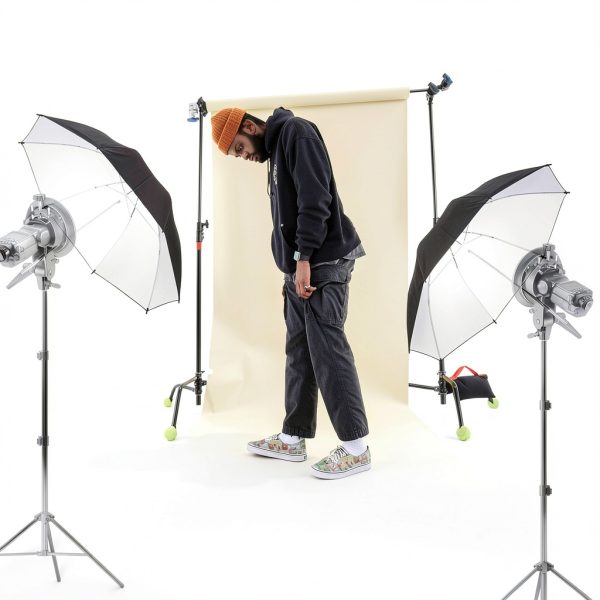 Emartinc Black Studio Umbrella 27in Photographic Lighting-6