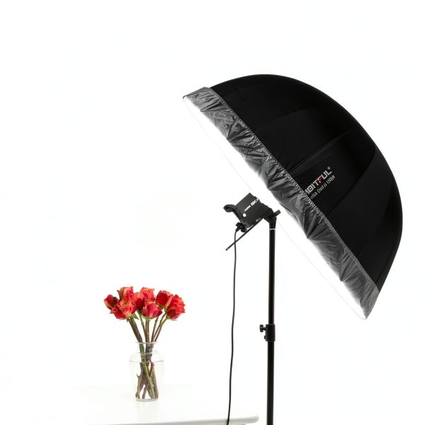Parabolic Reflector Umbrella AMBITFUL UB-160S Black Silver 43in-3