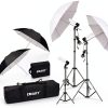Emartinc 45W 5500K Umbrella Lighting Kit with 2x83in & 1x33in Holders-0