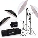 Emartinc 45W 5500K Umbrella Lighting Kit with 2x83in & 1x33in Holders-0