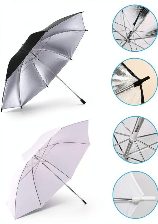 Bcolor FD-8 33" White Soft & Black Silver Umbrella Set 84cm-1