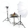 Bcolor FD-8 33" White Soft & Black Silver Umbrella Set 84cm-6