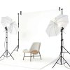 Slow Dolphin Photo Umbrella Kit with Aluminum Stands and 85W LED-6