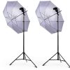 White Soft Umbrella 2 Pack Nylon Aluminum Shaft Soonpho-1