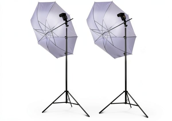 White Soft Umbrella 2 Pack Nylon Aluminum Shaft Soonpho-1