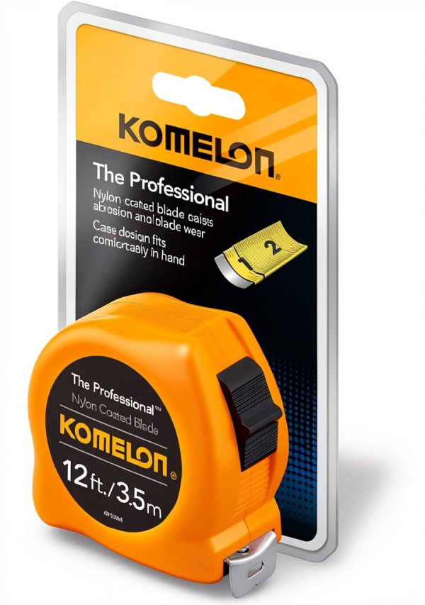 Komelon 4912IM 12ft Inch Metric Tape Measure Yellow Professional-1