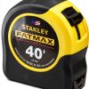 Tape Measure Stanley FATMAX 40' Pack of 2 Yellow Black Automatic Lock-1