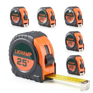 Tape Measure Lichamp 25 ft 6‑Pack Retractable with 1/8‑In Fractions-0
