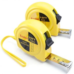 Tape Measure 2 Pack 25ft and 16ft by Esydon Extendable Self-Locking-0