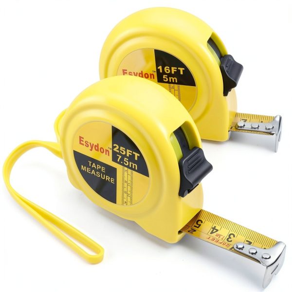 Tape Measure 2 Pack 25ft and 16ft by Esydon Extendable Self-Locking-0