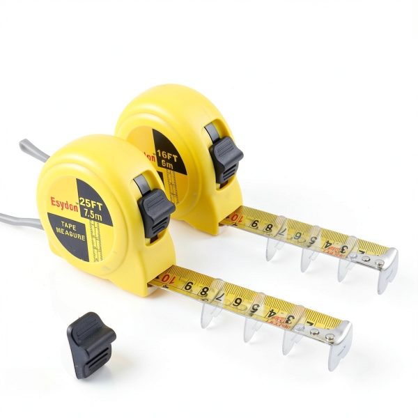 Tape Measure 2 Pack 25ft and 16ft by Esydon Extendable Self-Locking-2