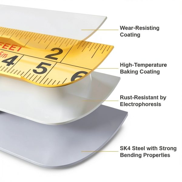 Tape Measure 2 Pack 25ft and 16ft by Esydon Extendable Self-Locking-4